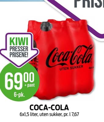 Kiwi Coca-cola zero brus tilbud