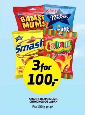 Bunnpris Smash! sjokoladepose tilbud