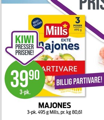 Kiwi Mills majones tilbud