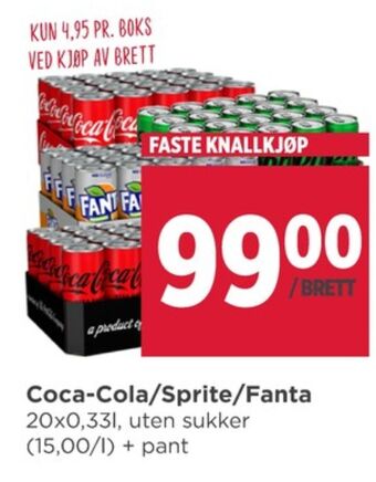 Meny Coca-cola brus tilbud