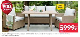 Rusta Ukjent loungesett tilbud