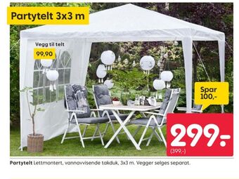 Rusta Ukjent partytelt tilbud