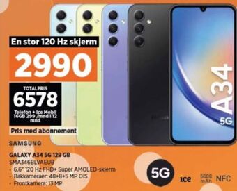 POWER Galaxy a34 mobiltelefon tilbud