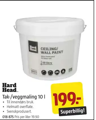 Jula Hard Head. Tak-/veggmaling 10 | tilbud