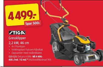 Jula Gressklipper 2,2 kW, 46 cm tilbud