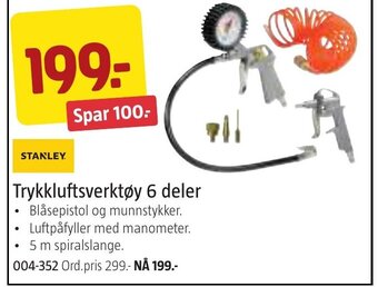 Jula STANLEY Trykkluftsverktøy 6 deler tilbud