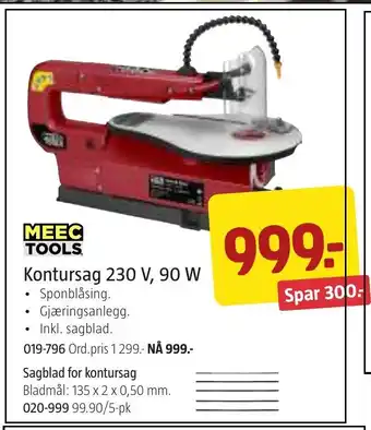 Jula MEEC TOOLS Kontursag 230 V, 90 W tilbud