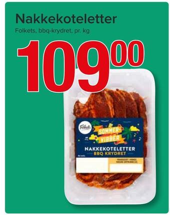Spar Nakkekoteletter tilbud