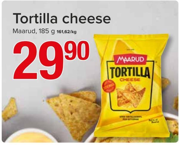Spar Tortilla cheese tilbud