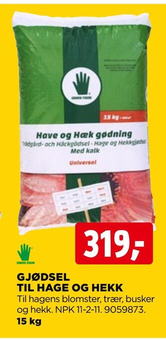 jem & fix Gjødsel til hage og hekk tilbud