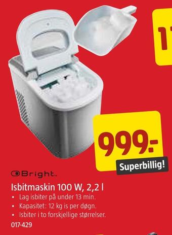 Jula Isbitmaskin 100 w, 2,2 l tilbud