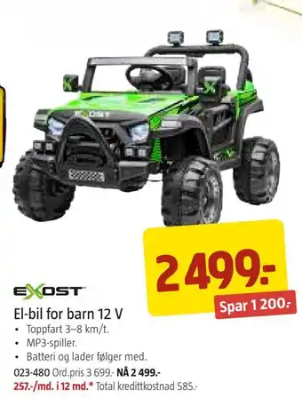 Jula El-bil for barn 12 v tilbud