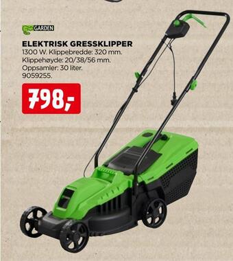 jem & fix Elektrisk gressklipper tilbud