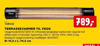 jem & fix Terrassevarmer til vegg tilbud