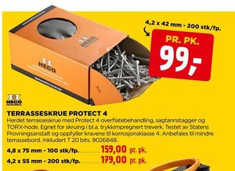 jem & fix Terrasseskrue protect 4 tilbud