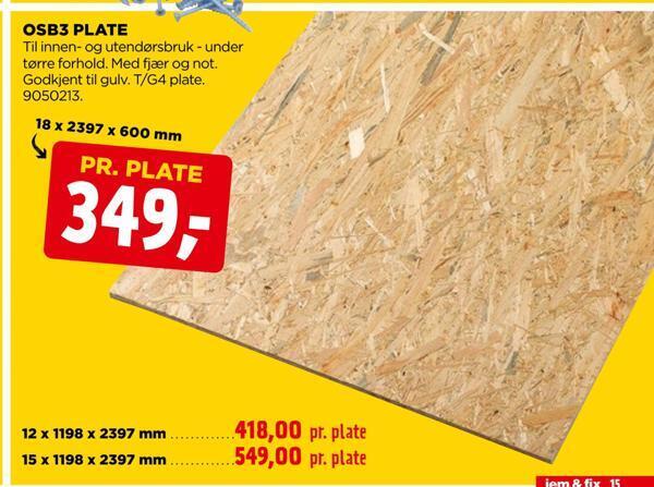 jem & fix Osb3 plate tilbud