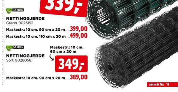 jem & fix Nettinggjerde tilbud
