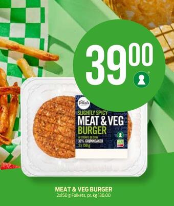 Kiwi Meat & veg burger tilbud