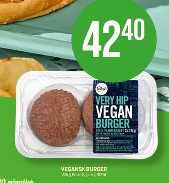 Kiwi Vegansk burger tilbud
