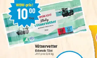Eurocash Våtservetter Eldorado tilbud
