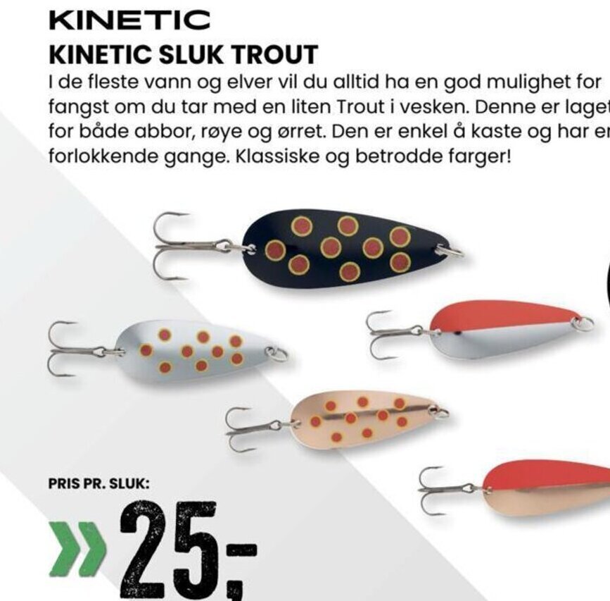 Sport Outlet KINETIC SLUK TROUT tilbud