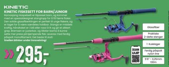 Sport Outlet KINETIC FISKESETT FOR BARN/JUNIOR tilbud