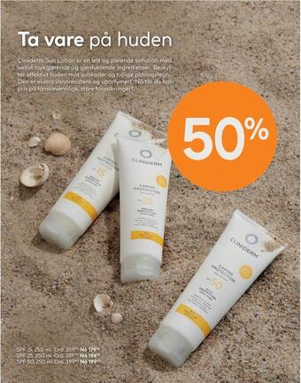 Vitusapotek Cliniderm sun lotion tilbud