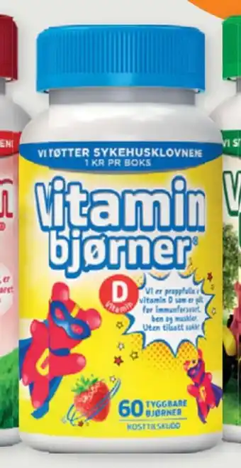 Vitusapotek Vitaminbjørner vitamin d tilbud