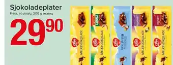 Spar Sjokoladeplater tilbud