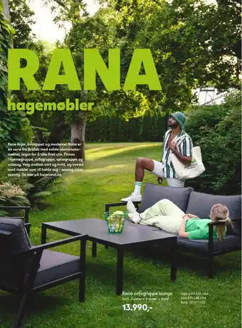 Hageland Rana sofagruppe lounge tilbud