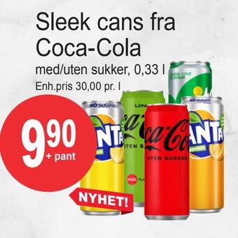 Joker Sleek cans fra coca-cola tilbud