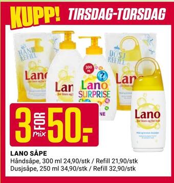 Europris Lano såpe tilbud