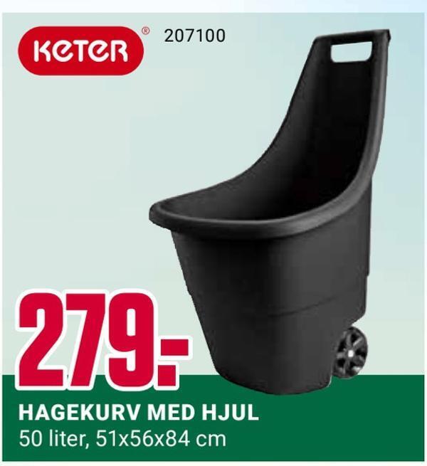 Europris Hagekurv med hjul tilbud