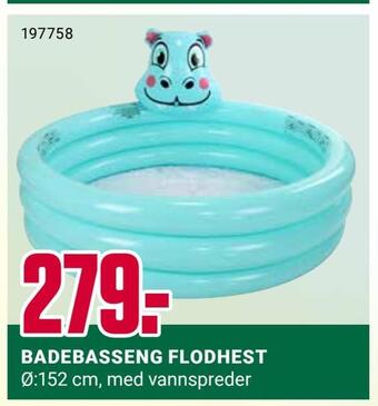 Europris Badebasseng flodhest tilbud