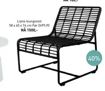 Kid Interiør Liana loungestol 58 x 65 x 74 cm tilbud