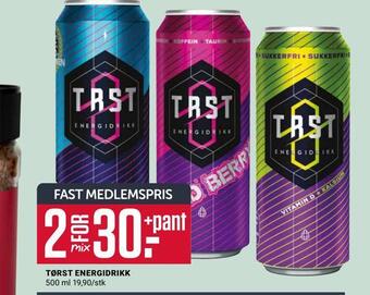 Europris Tørst energidrikk tilbud