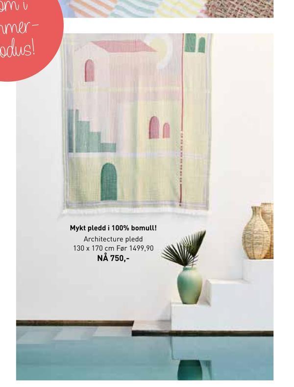 Kid Interiør Mykt pledd i 100% bomull! tilbud