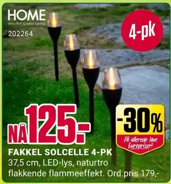 Europris Fakkel solcelle 4-pk tilbud