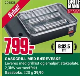 Europris Grillman gassgrill tilbud