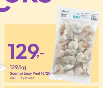Gigaboks Scampi easy peel 16/20 tilbud