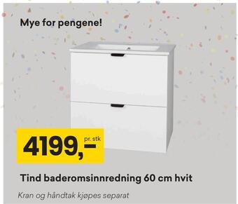 Tind baderomsinnredning 60 cm hvit