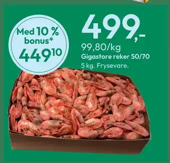 Gigaboks Gigastore reker 50/70 tilbud