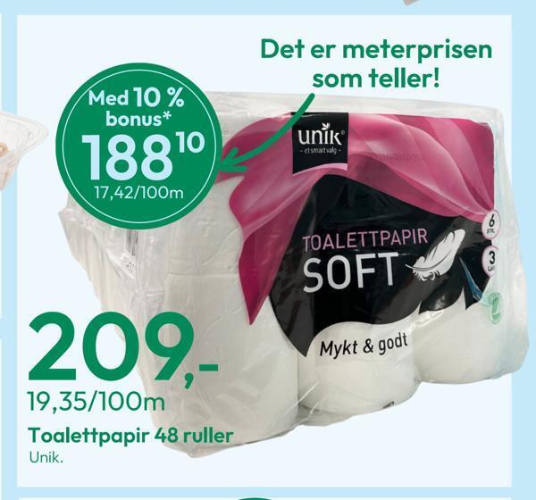 Gigaboks Toalettpapir 48 ruller tilbud