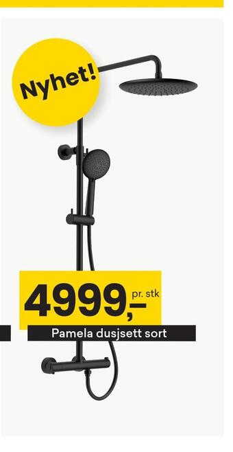 Right Price Tiles Pamela dusjsett sort tilbud