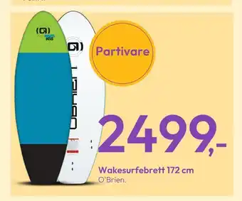 Gigaboks Wakesurfebrett 172 cm tilbud