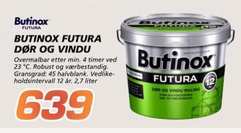 Coop Byggmix Butinox futura dør og vindu tilbud
