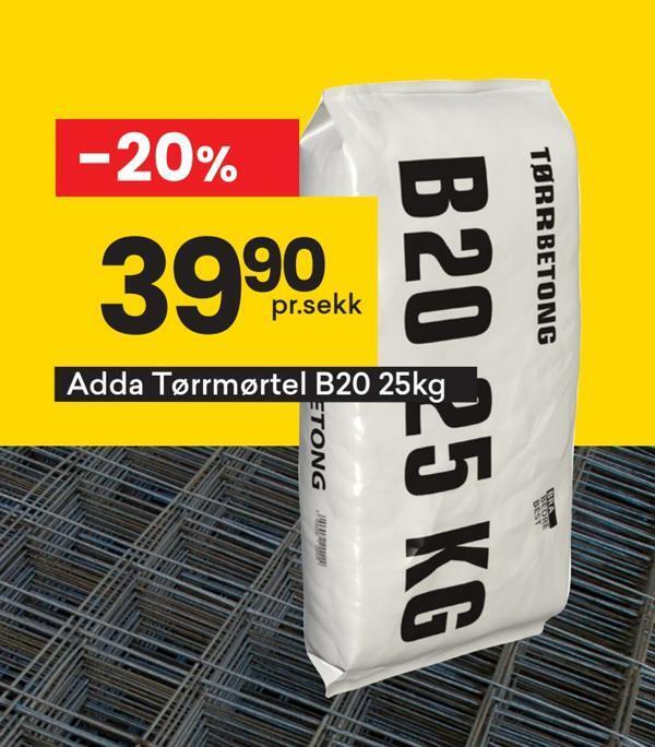 Right Price Tiles Adda tørrmørtel b20 25kg tilbud