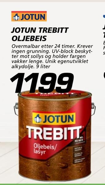 Coop Byggmix Jotun trebitt oljebeis tilbud