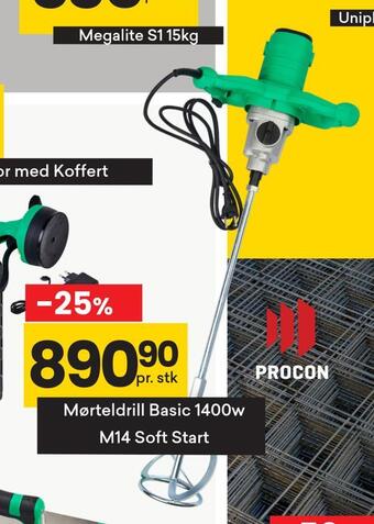 Right Price Tiles Mørteldrill basic 1400w m14 soft start tilbud