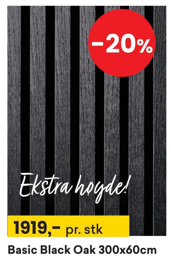 Right Price Tiles Basic black oak 300x60cm tilbud